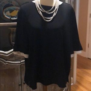 Beautiful Black Tahari Blouse-XL